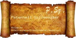Peternell Szilveszter névjegykártya